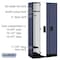 Salsbury Industries Wardrobe Locker, 36" W, 18" D, 76" H, (3) Wide, (3) Openings, Blue 31368BLU - alternate 3