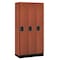 Salsbury Industries Wardrobe Locker, 36" W, 18" D, 76" H, (3) Wide, (3) Openings, Cherry 31368CHE - alternate 3