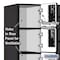 Salsbury Industries Box Locker, 36" W, 18" D, 76" H, (3) Wide, (18) Openings, Black 36368BLK - alternate 3