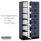 Salsbury Industries Box Locker, 36" W, 18" D, 76" H, (3) Wide, (18) Openings, Blue 36368BLU - alternate 3