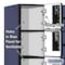 Salsbury Industries Box Locker, 36" W, 18" D, 76" H, (3) Wide, (18) Openings, Blue 36368BLU - alternate 2