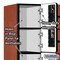 Salsbury Industries Box Locker, 36" W, 18" D, 76" H, (3) Wide, (18) Openings, Cherry 36368CHE - alternate 3