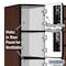 Salsbury Industries Box Locker, 36" W, 18" D, 76" H, (3) Wide, (18) Openings, Mahogany 36368MAH - alternate 3