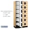 Salsbury Industries Box Locker, 36" W, 18" D, 76" H, (3) Wide, (18) Openings, Maple 36368MAP - alternate 2