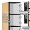 Salsbury Industries Box Locker, 36" W, 18" D, 76" H, (3) Wide, (18) Openings, Maple 36368MAP - alternate 3