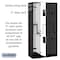 Salsbury Industries Wardrobe Z Locker, 36" W, 18" D, 76" H, (3) Wide, (6) Openings, Black 37368BLK - alternate 2