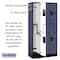 Salsbury Industries Wardrobe Z Locker, 36" W, 18" D, 76" H, (3) Wide, (6) Openings, Blue 37368BLU - alternate 3