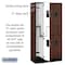 Salsbury Industries Wardrobe Z Locker, 36" W, 18" D, 76" H, (3) Wide, (6) Openings, Mahogany 37368MAH - alternate 4
