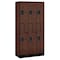 Salsbury Industries Wardrobe Z Locker, 36" W, 18" D, 76" H, (3) Wide, (6) Openings, Mahogany 37368MAH - alternate 2