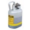 Justrite Type I Safety Can, Polyethylene, 1 gal, Stainless Steel Hardware, Oval, White, Corrosives 12162 - alternate 1