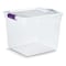 Homz Stackable Storage Tote W/ Lid, 7.7 gal, 16-1/4 in L x 13 in W x 12-1/8 in H, Clear, Polypropylene 3430GRPRCL.08 - alternate 1