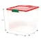 Homz Stackable Storage Tote W/ Lid, 7.7 gal, 16-1/4 in L x 13 in W x 12-1/8 in H, Clear, Polypropylene 3430GRPRCL.08 - alternate 3