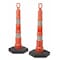 Zoro Select Trim Line Channelizer, HDPE, Diamond, 49 in Height, 8 Length, 4 lb, Orange 03-750-6FP - alternate 2
