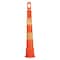 Zoro Select Trim Line Channelizer, HDPE, High-Intensity Prismatic, 49 in Height, 8" Length, 4 lb, Orange 03-750-6HI - alternate 1