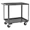 Zoro Select Utility Cart with Lipped Metal Shelves, Steel, 1,200 lb Load Capacity, 2 Shelves, 42 in L, 35 in H RSC-2436-2-5PO-95 - alternate 2