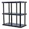 Structural Plastics Plastic Shelving, 24 in D, 48 in W, 3 Shelves, Black ST4824x3 - alternate 1