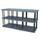 Structural Plastics Freestanding Plastic Shelving, Open Style, 36 in D, 96 in W, 51 in H, 3 Shelves, Black ST9636x3 - alternate 1