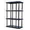Structural Plastics Freestanding Plastic Shelving, Open Style, 24 in D, 48 in W, 75 in H, 4 Shelves, Black ST4824x4 - alternate 1