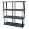 Structural Plastics Freestanding Plastic Shelving, Open Style, 24 in D, 66 in W, 75 in H, 4 Shelves, Black ST6624x4 - alternate 1