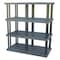 Structural Plastics Freestanding Plastic Shelving, Open Style, 36 in D, 66 in W, 75 in H, 4 Shelves, Black ST6636x4 - alternate 1