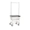 R&B Wire Products Wire Utility Cart with Double Pole Rack, 2.5 Bushel, Chrome 100CEC58C - alternate 1