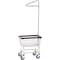 R&B Wire Products Wire Utility Cart with Single Pole Rack, 2.5 Bushel, Chrome 100CEC91C - alternate 1