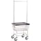R&B Wire Products Wire Utility Cart with Double Pole Rack, 2 Bushel, Chrome 100CDC58C - alternate 1