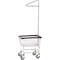R&B Wire Products Wire Utility Cart with Single Pole Rack, 2 Bushel, Chrome 100CDC91C - alternate 1