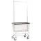R&B Wire Products Wire Utility Cart with Double Pole Rack, 4.5 Bushel, Chrome 200CFC56C - alternate 1