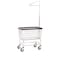 R&B Wire Products Wire Utility Cart with Single Pole Rack, 4.5 Bushel, Chrome 200CFC91C - alternate 1