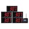 Pyramid 11-1/2" Digital Wireless Synchronized Clock Bundle, Black WSCBD-5 - alternate 1