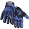 Hexarmor Chrome Series(R) Cut Resistant Impact Gloves, Synthetic Leather Palm, M, Black/Blue 4024-M (8) - alternate 1