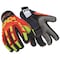 Hexarmor GGT5(R) Hi-Vis Cut Resistant Impact Gloves, Synthetic Leather Palm, M 4021X-M (8) - alternate 1