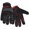 Hexarmor Chrome Series(R) Cut Resistant Gloves, Synthetic Leather Palm, M, Black/Red 4022-M (8) - alternate 1