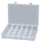 Durham Mfg Compartment Box with 6 compartments, Plastic, 2 5/16 in H x 13-1/8 in W LP6-CLEAR - alternate 1