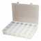 Durham Mfg Compartment Box with 24 compartments, Plastic, 2-5/16" H x 13-1/8 in W LP24-CLEAR - alternate 2