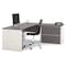 Bestar L Shaped Desk L-Shape Workstation, 82.9" D X 30.4" H, 71.1" W X Melamine, Slate/Sandstone 93862-59 - alternate 3