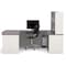 Bestar U Shaped Desk U-Shape Workstation, 92.6" D X 65.9" H, 71.1" W X Melamine, Slate/Sandstone 93863-59 - alternate 3