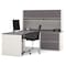Bestar L Shaped Desk L-Shape Workstation, 82.9" D X 65.9" H, 71.1" W X Melamine, Slate/Sandstone 93867-59 - alternate 2