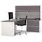 Bestar L Shaped Desk L-Shape Workstation, 82.9" D X 65.9" H, 71.1" W X Melamine, Slate/Sandstone 93867-59 - alternate 1