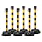 Zoro Select Barrier Post, Polyethylene, 41 in Height, Black/Yellow 6 PK 92123 - alternate 1