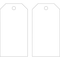Brady Blank Shipping Tag, Polyester, 5-3/4" H x 3" W, White, Rectangle, 25 PK 65372 - alternate 1