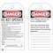 Brady Danger Tag, 5-1/2 x 3 In, Hd Polyest, PK25, 65524 65524 - alternate 1