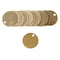 Brady Blank Tags, Brass, 1 1/2 in Diameter, .04 in Thick, Indoor/Outdoor, PK25 23210 - alternate 1