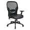 Office Star Managerial Chair Managers Chair, Adjustable Arms, 19-1/4" TO 23-1/4" Height, Leather, Black 2400E - alternate 1