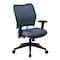 Office Star Desk Chair Desk Chair, Adjustable Arms, 19-3/4" to 23-3/4" Height, Fabric, Blue 13-V77N1WA - alternate 1