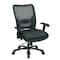 Office Star Big and Tall Chair Desk Chair, Adjustable Arms, 20-5/16" to 23-1/8" Height, Leather, Black 75-47A773 - alternate 1