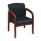 Office Star Collection: WD Visitors Chair, Black Seat, Black Back, 23" W 25-1/2" L 33-1/2" H, Fixed, Fabric Seat WD387-363 - alternate 1