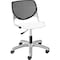 Kfi Task Chair, 15-1/2" to 20", Black, White TK2300-BP10-SP08 - alternate 1