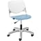 Kfi Task Chair, 15-1/2" to 20", White, Sky Blue TK2300-BP08-SP35 - alternate 1